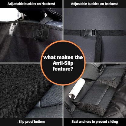 AsFrost Dog Car Seat Cover for Cars SUVs Trucks, Thicked 600D Oxford Heavy Duty Waterproof Front Car Seat Covers for Dogs Durable Nonslip Padded Pet Car Seat Protector with Side Flaps, 2 Pack