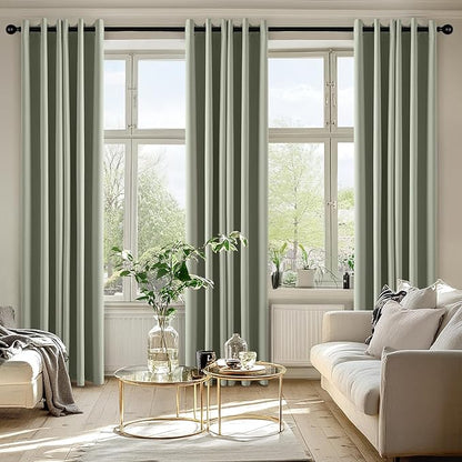 MIULEE Sage Green Blackout Curtains