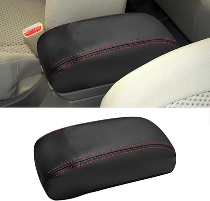 Compatible with Center Console Armrest Cover for Hyundai Tucson 2005-2009 Leather Arm Rest Storage Box Lids Cushion Protector Pad
