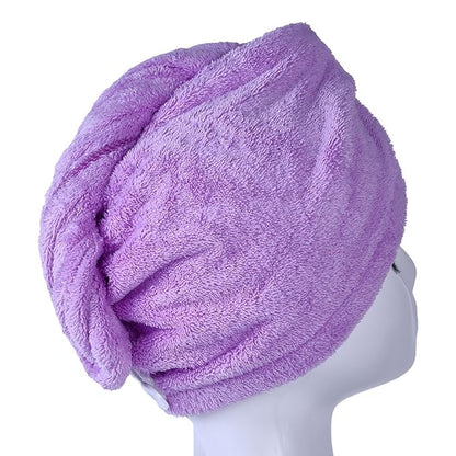 YYXR Microfiber Quick Drying Hair Towel Wrap - Super Absorbent Drastically Reduce Hair Drying Time(2-Pack Rose &Purple)