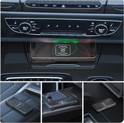 Wireless Charging Pad for Car for Kia Sportage 2018-2023 2024, 20W Fast Qi Car Ultra-Slim Wireless Charger Mat Non-Slip Silicone Dashboard Charging Pad,Type-c