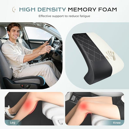 Coverado Car Seat Extender Leg Support, Leather Leg Extender Cushuin for Car Seats, Waterproof Car Seat Cushions Universal Fit for Most Vehicles (Black01)