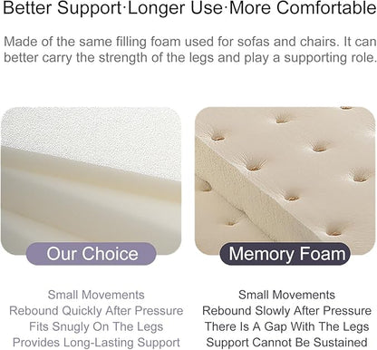 Car Leg Extender Leg Support Cushion for Car Driver Seat Office Chair, Universal Car Seat Extender Pad Leg Support Pillow for Cars Buses Trains Office Home (Lightbrown)