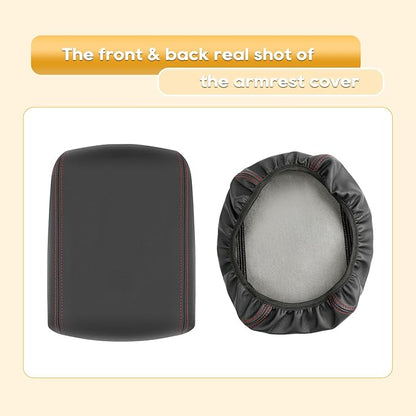 Armrest Cover for 2024-2026 Ford Explorer All Trim Models 2024 2025 2026 Ford Explorer Accessories Center Console Cover Arm Rest Protector Middle Lid Pad Protector PU Leather, Anti-Scratch,Non-Slip