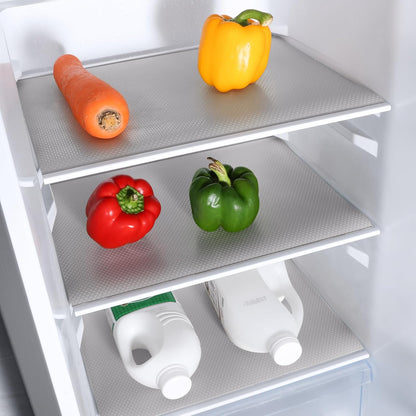 Light Gray Shelf Liners for Kitchen Cabinets Non Adhesive Drawer Liner for Bathroom Waterproof Refrigerator Liners for Shelves Fridge Plastic Mats Cabinet Cupboard Liner 11.8 x 393.7 Inches