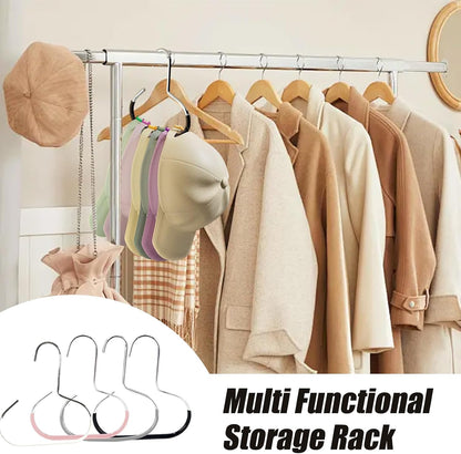 Maximize Closet Space with Versatile Storage, Hat Hangers for Closet, Hat Organizer, Multi-Functional Organizer Space Saving for Hats, Ties, Scarves, Delicate Fabrics (3pcs*White)