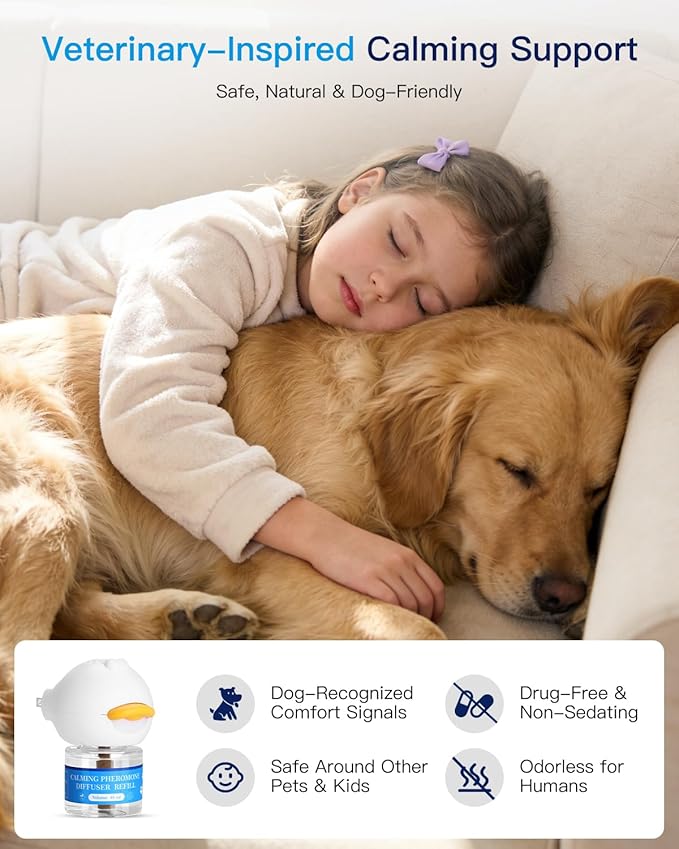 Dog Calming Pheromone Diffuser Kit – Plug-in Anxiety & Stress Relief