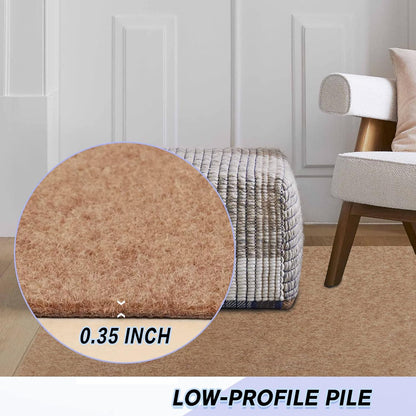 Custom Size Backed Non-Slip Area Rugs Runner, Easy Clean, Waterproof Runner Rugs for Hallway Entryway, Kitchen, Laundry, 3FT x 56FT, Beige
