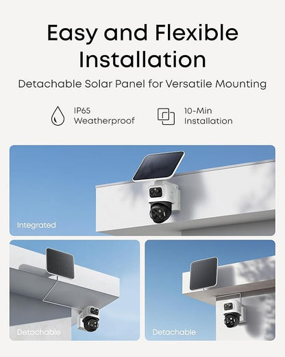 eufy Security eufyCam S4, 4K Solar Camera Wireless Outdoor, Triple Lens