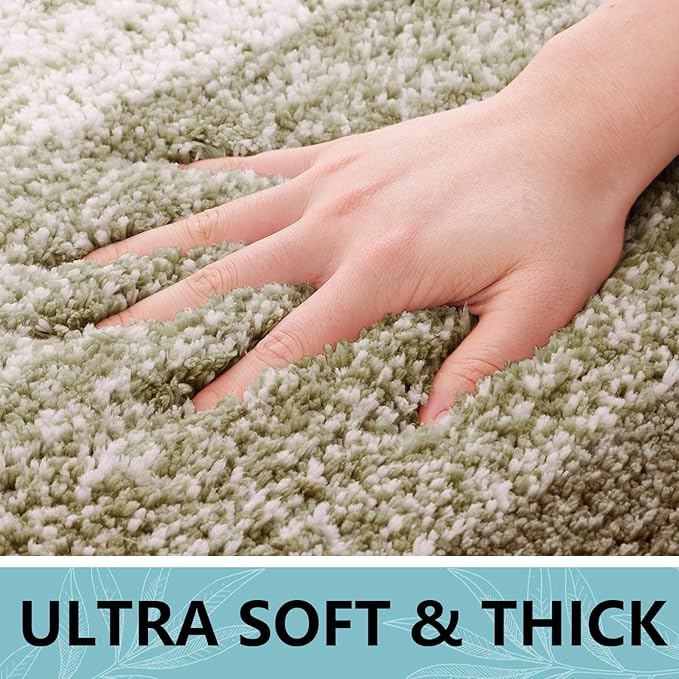 Arotive Microfiber Bathroom Rugs, Shaggy Soft and Absorbent Bath Rug, Non-Slip, Thick Plush Machine Washable Dry Bath Mats for Bathroom, Tub and Shower, 70x24, Coffee, Rectangular