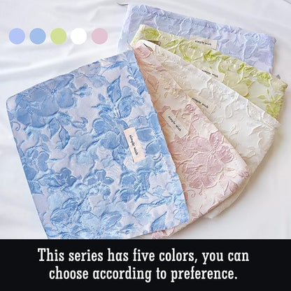 STARDW Aesthetic Floral Makeup Bag Cute Small Cosmetic Bags for Women Girls, Travel Toiletry Bag Large Capacity Zipper Makeup Pouch, Purse Organizer Pouches