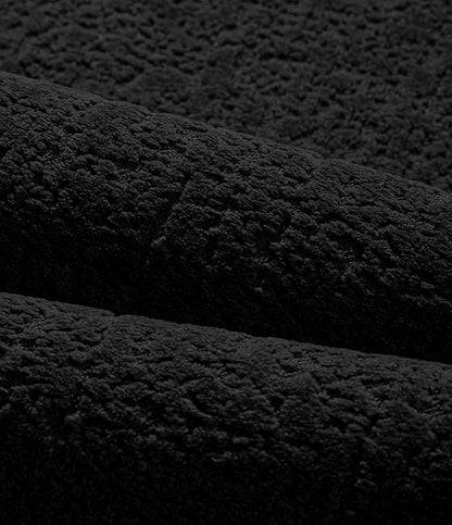 chakme Bathroom Rugs Mat 32x17, Ultra Thin Non Slip Bath Mat Quick Dry Absorbent Bath Mat for Bathroom Floor, (Black, 32"x17")