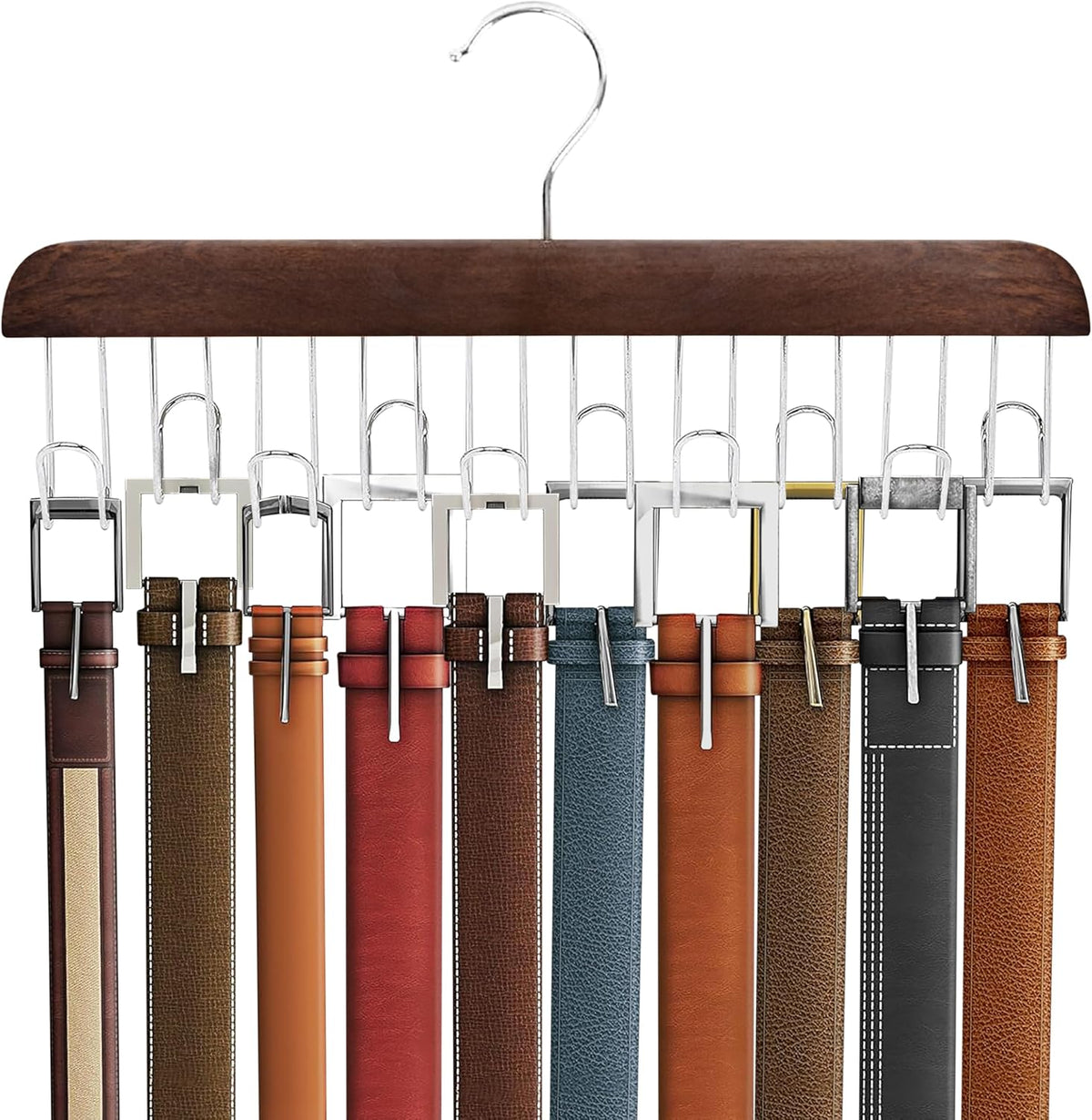 Umo Lorenzo Belt Hanger for Closet - Accessories Organizer Rack for Belts, Ties, and Scarves
