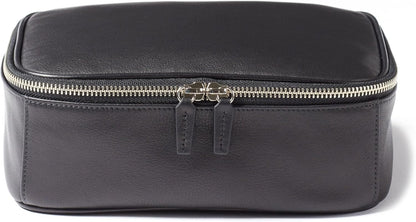 Leatherology Black Onyx Large Travel Organizer - Zipped mesh storage pocket, elastic loops for organization, double metal zipper