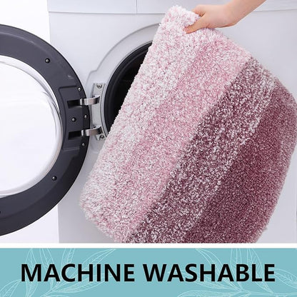 Arotive Microfiber Bathroom Rugs, Shaggy Soft and Absorbent Bath Rug, Non-Slip, Thick Plush Machine Washable Dry Bath Mats for Bathroom, Tub and Shower, 36x24, Mauve, Rectangular