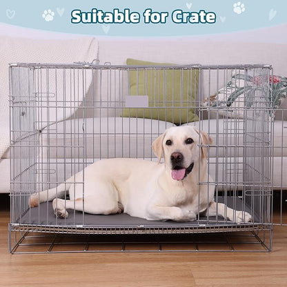 WAYIMPRESS Extra Large Dog Crate Pad Bed, Waterproof Cooling Pet Bed for Large Dogs, Outdoor Pet Bed with High Resilience Foam,Wipe Clean & Easy Rinse, Anti Slip 48 inch Graphite Grey