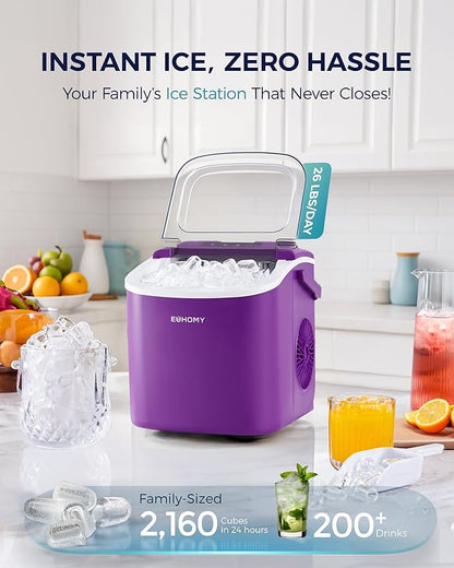 EUHOMY Countertop Ice Maker Machine
