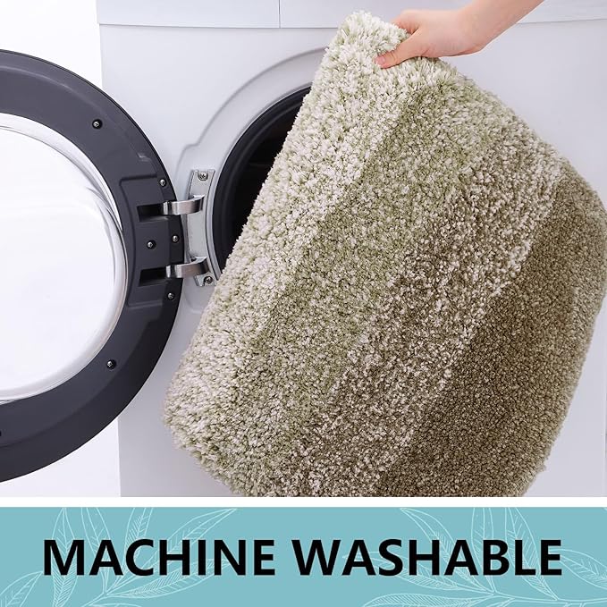Arotive Microfiber Bathroom Rugs, Shaggy Soft and Absorbent Bath Rug, Non-Slip, Thick Plush Machine Washable Dry Bath Mats for Bathroom, Tub and Shower, 30x20, Coffee, Rectangular