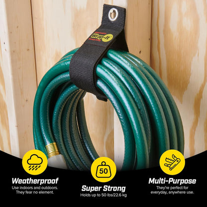 Heavy-Duty Wrap-It Storage Straps, 22" (2 Pack) - Hook and Loop Organizer Hanger for Extension Cords, Cables, Hoses, Rope and More for Garage, Home, Shop, Boat and RV Organization