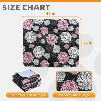 KOOLTAIL Washable Pee Pads for Dogs, 2 Pack Super Absorbent Reusable Puppy Training Pads Waterproof, Nonslip and Leak-Proof Dog Pee Pads, Large Pet Mats Whelping Pads for Floor, Crate, Couch, 36"x41"