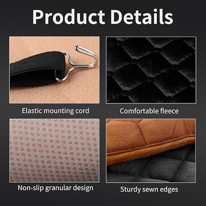 ESMING Driver and Passenger Car Seat Cushion for Full Back and Seat-Black