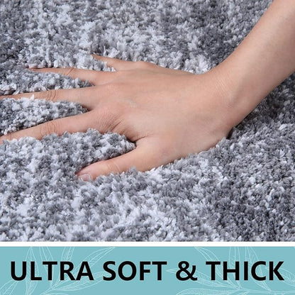 Arotive Microfiber Bathroom Rugs, Shaggy Soft and Absorbent Bath Rug, Non-Slip, Thick Plush Machine Washable Dry Bath Mats for Bathroom, Tub and Shower, 34x21, Grey, Rectangular