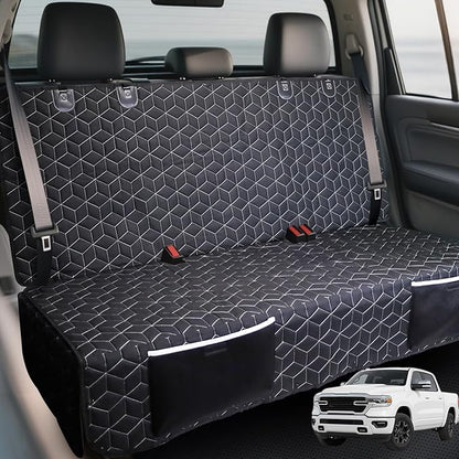 Meginc Dog Car Seat Covers for Back Seat,Waterproof Pet Bench Seat Covers for Trucks Ford f150/Ram1500/Nissan Frontier/Toyota Tacoma/GMC Canyon/Silverado Scratch Nonslip Truck Seat Cover for Dogs