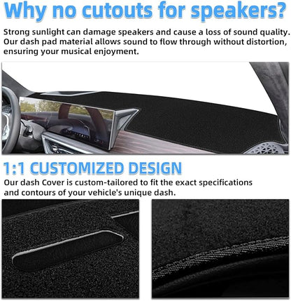 Dashboard Mats Dash Covers Pad Compatible with VW Volkswagen Jetta 2019-2023 2024 2025 Dash Carpet Protector