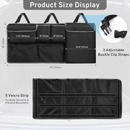 XHRING Car Trunk Organizer Storage Backseat Hanging Bag for Mazda CX5/CX-5 CX30/CX-30 CX50/CX-50 CX9/CX-9 CX3 CX7/CX-7 GS GT I Sport Touring Carbon Edition SUV Camping Accessories 2000-2025 2026