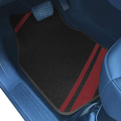 FH Group Car Floor Mats - Carpet Floor Mats for Cars, Universal Fit Automotive Floor Mats, All Purpose Car Floor Mats, Carpet Protector Mat for Most Sedan, SUV, Truck Floor Mats Burgundy