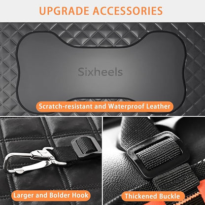 Sixheels Dog Back Seat Cover Hard Bottom Truck Back Seats Protector, Large Backseat Extender for Dogs, Car Pet Rear Seat Covers Waterproof Dog Hammock Travel Accessories for Truck