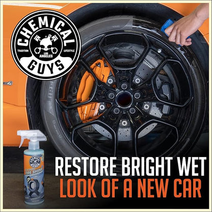 Chemical Guys Tire Kicker Sprayable Extra Glossy Tire Shine Spray, Dry-to-Touch Dressing - Restores Wet Look to Rubber, Vinyl, and Plastic, Safe for Cars, Trucks, Motorcycles, RVs, and More - 128 oz
