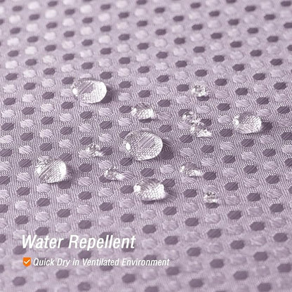 Gibelle Small Stall Shower Curtain 36 x 72, Narrow Half Waffle Weave Textured Fabric Shower Curtain for Bathroom, Water Repellent, Machine Washable, Lavender