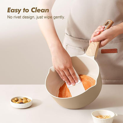 SENSARTE 1.5 & 2.5 Quart Ceramic Sauce Pan Sets
