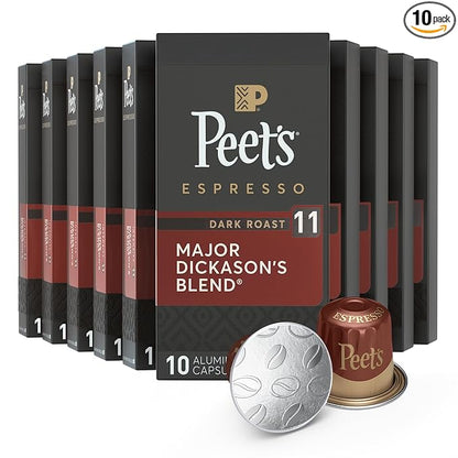 Peet's Coffee, Dark Roast Espresso Capsules, Compatible