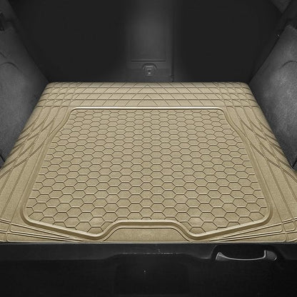 FH Group ClimaProof Universal Cargo Mat – All-Weather, Trimmable Trunk Mat (55" W x 31.5" D) – Fits Most Cars, SUVs & Trucks – Beige
