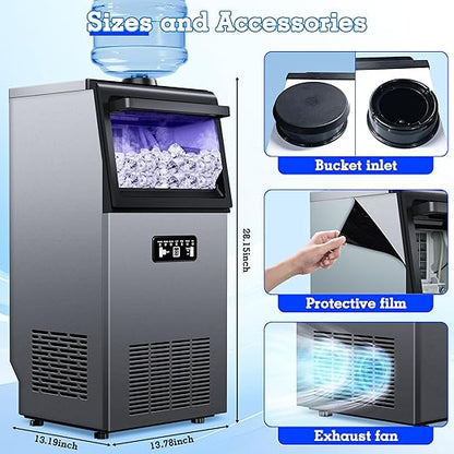 Ice Machine Commercial Ice Maker Machine 120lbs/24H