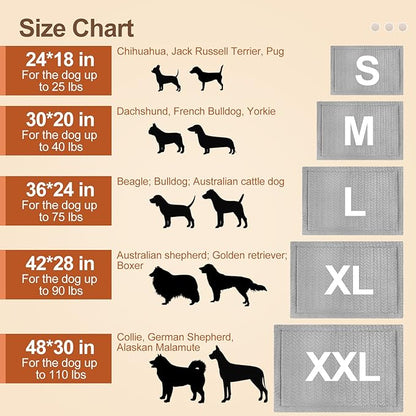 BEAUTYZOO Dog Bed Crate Pad 30 x 20 inch, Washable Dog Crate Mat for Medium Sized Dogs, Anti-Slip Pet Crate Bed Kennel Pad, Durable Cozy Puppy Sleeping Mat Rectangle Mattress, Grey