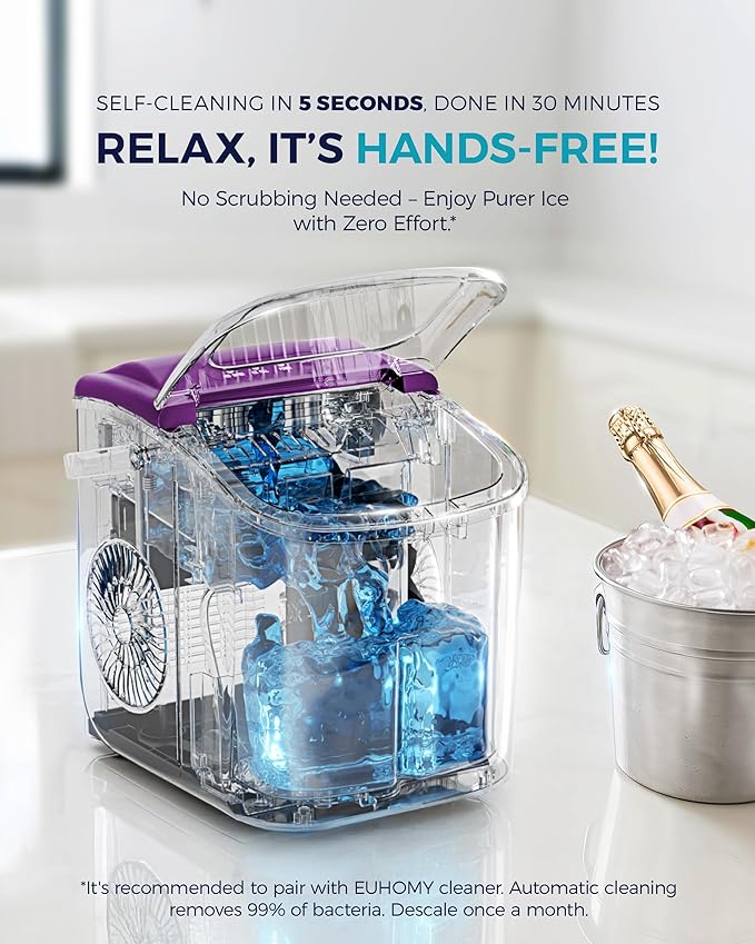 EUHOMY Countertop Ice Maker Machine