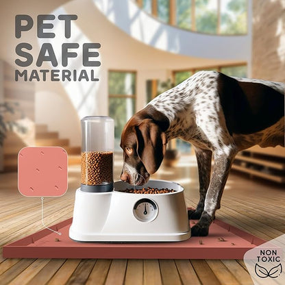 32x24x1” XL Dog Food Mat - All Purpose Under Sink Liner, Washer and Dryer Covers for The Top, Silicone Griddle Mat for Blackstone - Raised Edges Dog Mat for Food and Water Prevent Spill, Waterproof
