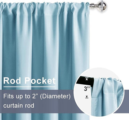 JIUZHEN Blackout Curtains for Bedroom– Thermal Insulated, Noise Reducing Room