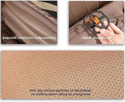 Car Seat Cushion for Porsche Macan 2015-2025-pr, Breathable Non-Slip Driver Seat Pad Ergonomic Memory Foam for Long Driving Car Office,A/2Pcs-Red