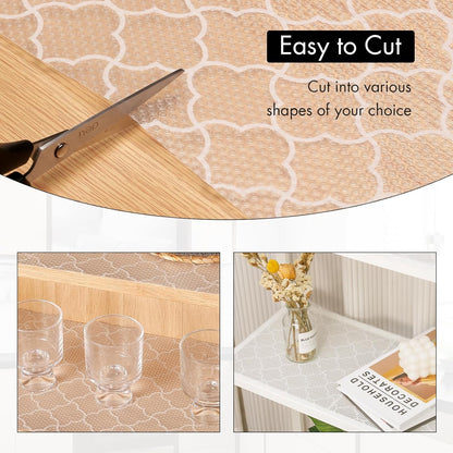 Cooyes Shelf Liner – Premium Non-Adhesive Cabinet & Drawer Liner for Kitchen – Waterproof Shelf Paper with Modern Pattern – Durable EVA Cabinet Mat – Easy to Cut (17.5" W x 78.7" L)
