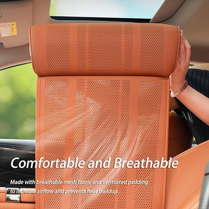 Car Seat Extender Cushion for Honda Pilot 2002-2020 2021 2022 2023 2024 2025 2026, Leather Leg Extender Cushion for Car Seats Office Chairs, Car Seat Extender Pad Leg Support,B Brown