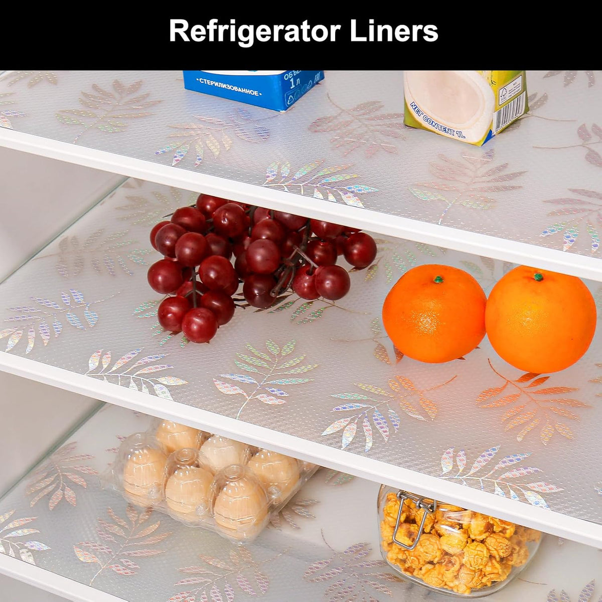 Cooyes Shelf Liner – Premium Non-Adhesive Cabinet & Drawer Liner for Kitchen – Waterproof Shelf Paper with Modern Pattern – Durable EVA Cabinet Mat – Easy to Cut （23.6" W x 118" L）