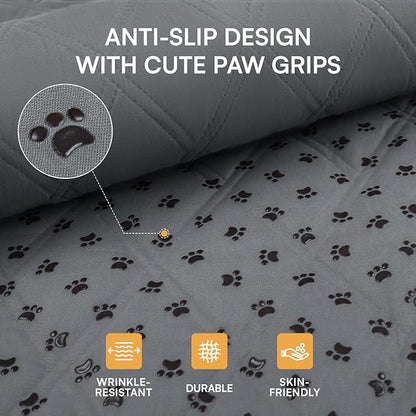 Luciphia 100% Waterproof Couch Cover Blanket for Dogs Anti-Slip Pet Couch Protector Sofa Mat Puppy Cat with Non-Slip Bottom, Grey, 30x70 Inch