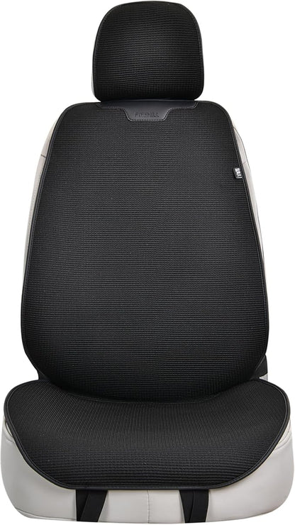 Car Seat Cover Ultra-Thin Ice Silk Woven Fabric, 3D Elastic Fiber Structure with Silicone Non-Slip Base Fabric, All-Season Front Seat Covers for Cars and SUVs (black1)