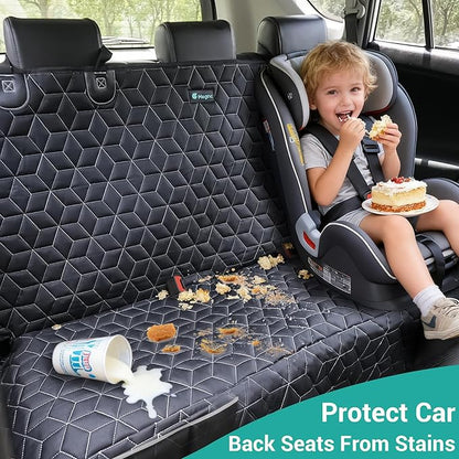 Meginc Dog Car Seat Covers for Back Seat,Waterproof Pet Bench Seat Covers for Trucks Ford f150/Ram1500/Nissan Frontier/Toyota Tacoma/GMC Canyon/Silverado Scratch Nonslip Truck Seat Cover for Dogs