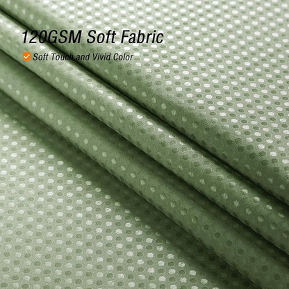 Gibelle Small Stall Shower Curtain 36 x 72, Narrow Half Sage Green Ombre Shower Curtain for Bathroom, Waffle Weave Fabric Shower Curtain Set with Hooks, Water Repellent, Machine Washable