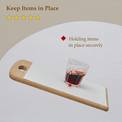 Moriah Shelf Liner for Kitchen Cabinet Non-Adhesive, Thickened Drawer Liner No Slip for Dresser Waterproof Cabinet Paper Liner for Bathroom Shelves Protects Surfaces(White,17.5'' x 20')